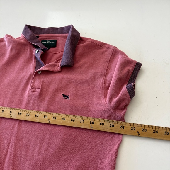 Rodd & Gunn Sports Fit Light Red Logo Collared Polo Shirt Mens MEDIUM - Picture 5 of 8